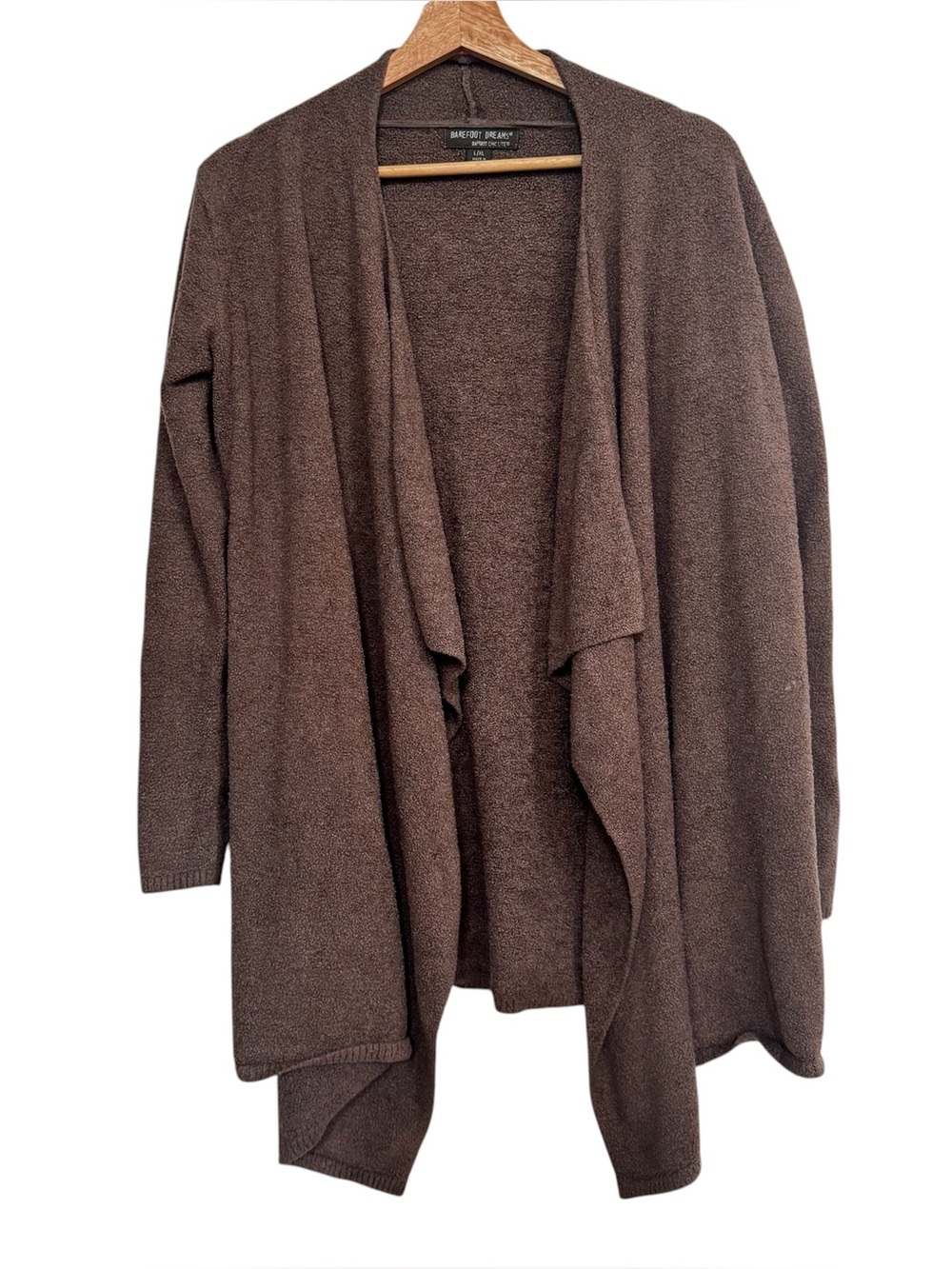 Barefoot Dreams Bamboo Chic Lite Calypso Wrap Cardigan Brown Size L/XL